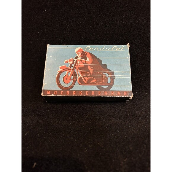 Tin Toy  Friction Powered Motorkerekpar Motorcycle W/Box B1 - Picture 12 of 12
